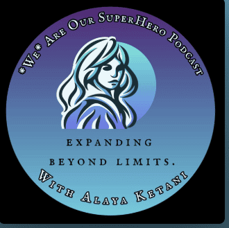 Logo for the Empowering Women podcast featuring a stylized woman and motivational quote.