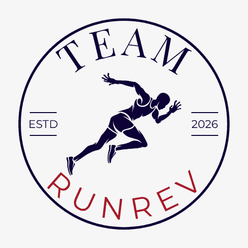 RunRev Coaching logo with running athlete and team name.